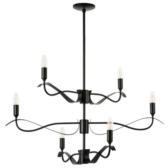 Lightstar 733267 Люстра RAGNO 6х40W E14 ЧЕРНЫЙ МАТОВЫЙ