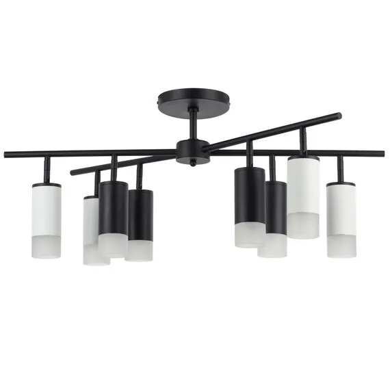 Lightstar LR7283643741 Люстра RULLO 8х50W GU10 ЧЕРНЫЙ/БЕЛЫЙ (571728+214437-4+214436-4+202431-8)