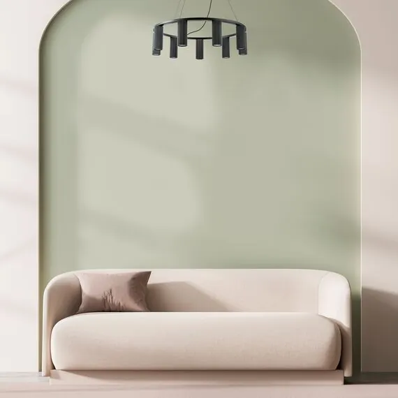 Lightstar 718097 Люстра ROMA 9х28W GU10 (led) MATT BLACK, изображение 2