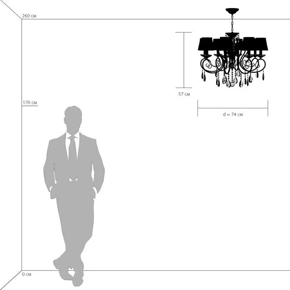 Lightstar 693082 Люстра подв RICERCO 8х40W E14 ЗОЛОТО, изображение 3