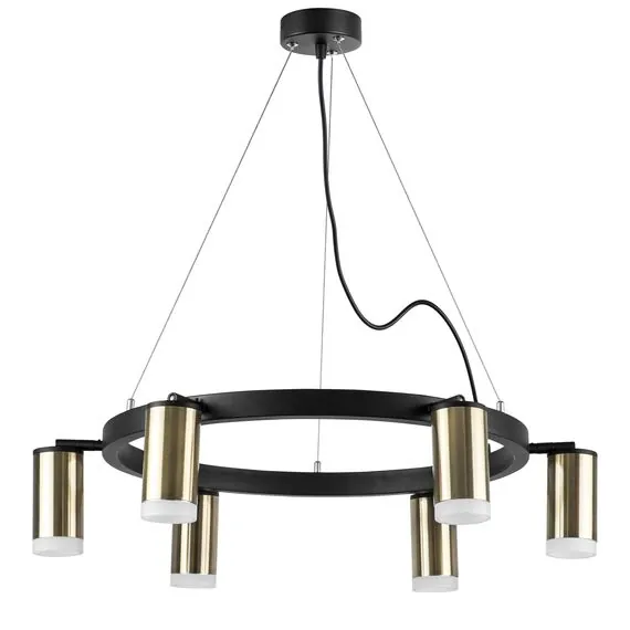 Lightstar LR0163160 Люстра RULLO 6х50W GU10 ЧЕРНЫЙ/БРОНЗА (571016+214431-6+202430-6)