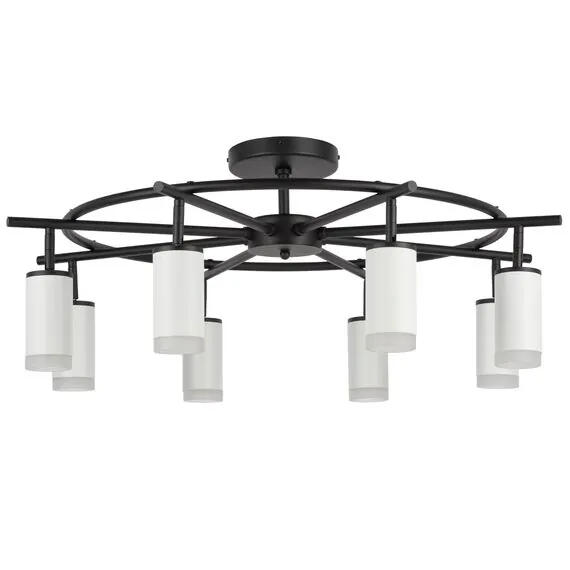 Lightstar LR7183680 Люстра RULLO 8х50W GU10 ЧЕРНЫЙ/БЕЛЫЙ (571718+214436-8+202430-8)