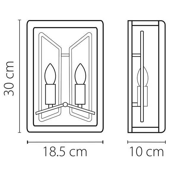 Lightstar 713627 Бра REGOLO 2х40W E14 ЧЕРНЫЙ МАТОВЫЙ/ЗОЛОТО, изображение 2