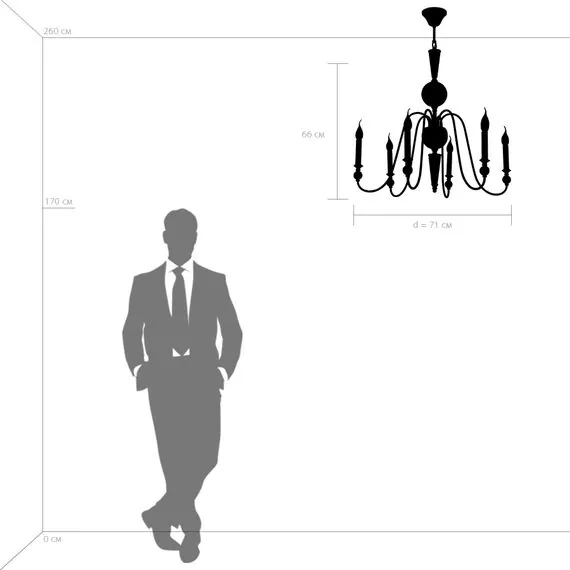 Lightstar 732067 Люстра RAGNO 6х40W E14 ЧЕРНЫЙ, изображение 4