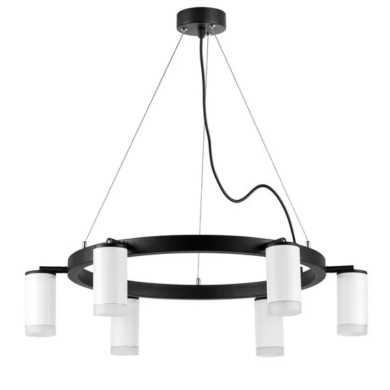 Lightstar LR0163660 Люстра RULLO 6х50W GU10 ЧЕРНЫЙ/БЕЛЫЙ (571016+214436-6+202430-6)
