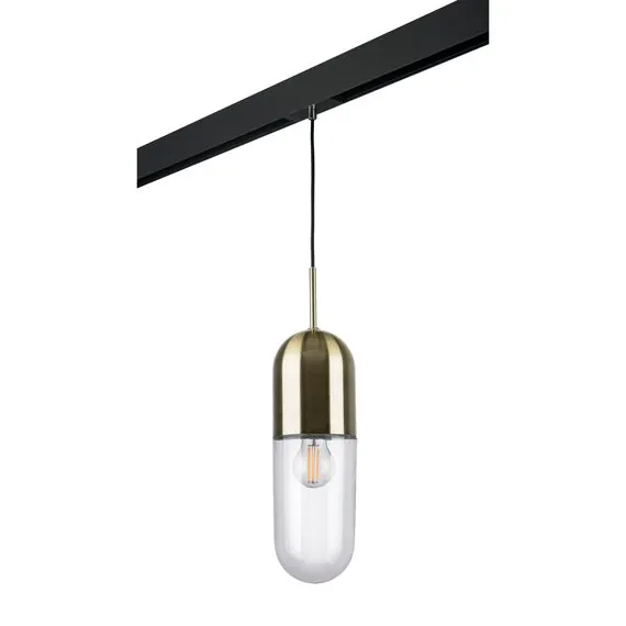 Lightstar PRO690011 Светильник д/1-фазн трека RAMO 1х40W E27 БРОНЗА/ПРОЗРАЧНЫЙ/ЧЕРНЫЙ (690011+595007)