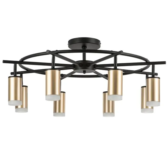 Lightstar LR7184080 Люстра RULLO 8х50W GU10 ЧЕРНЫЙ/ЗОЛОТО (571718+214440-8+202430-8)