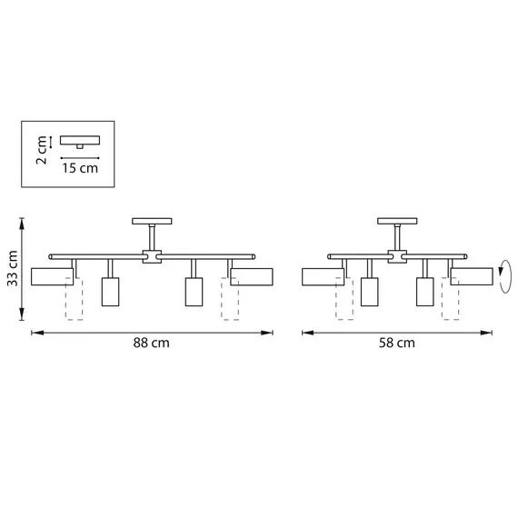 Lightstar LR728364874 Люстра RULLO 8х50W GU10 ЧЕРНЫЙ/БЕЛЫЙ (571728+214436-4+214487-4), изображение 2