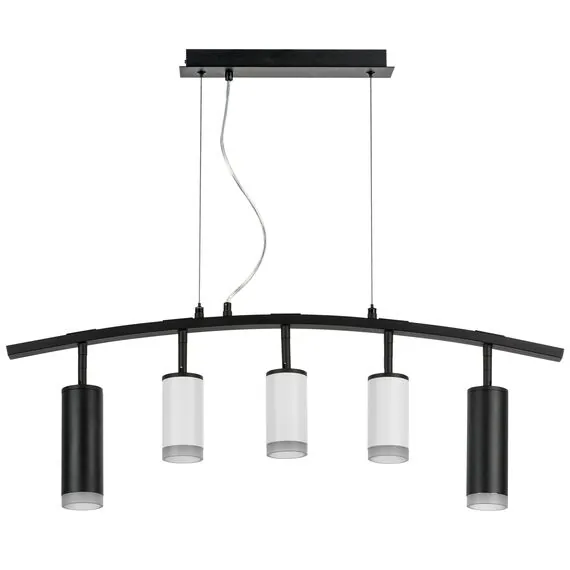 Lightstar LR7358723630 Люстра RULLO 5х50W GU10 ЧЕРНЫЙ/БЕЛЫЙ (571735+214436-3+214487-2+202430-5)
