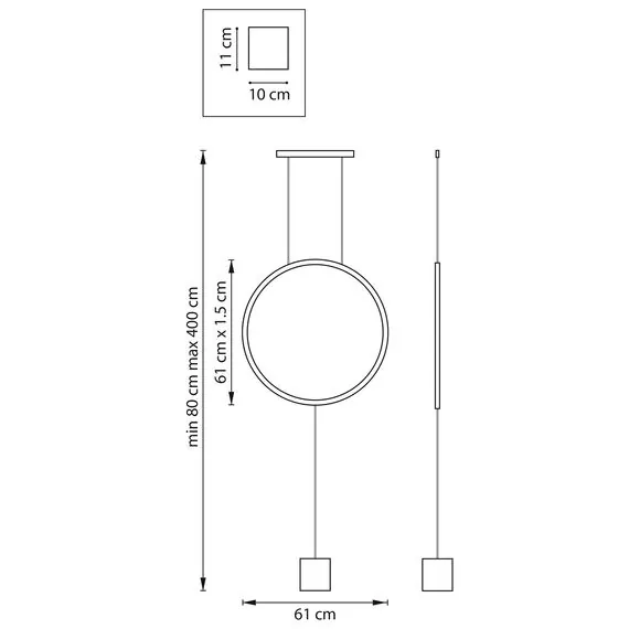 Lightstar 738657 Светильник подвесной UNDINE 20W LED 936LM 120G ЧЕРНЫЙ 3000K, изображение 2