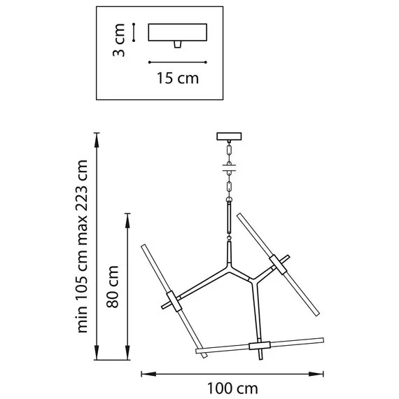 Lightstar 742063 Люстра STRUTTURA 6х6W (led) G9 ЗОЛОТО МАТОВЫЙ, изображение 2