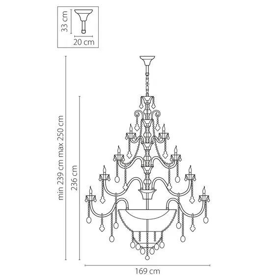 Lightstar 710572 Люстра TESORO 57х40W E14 ЗОЛОТО, изображение 2