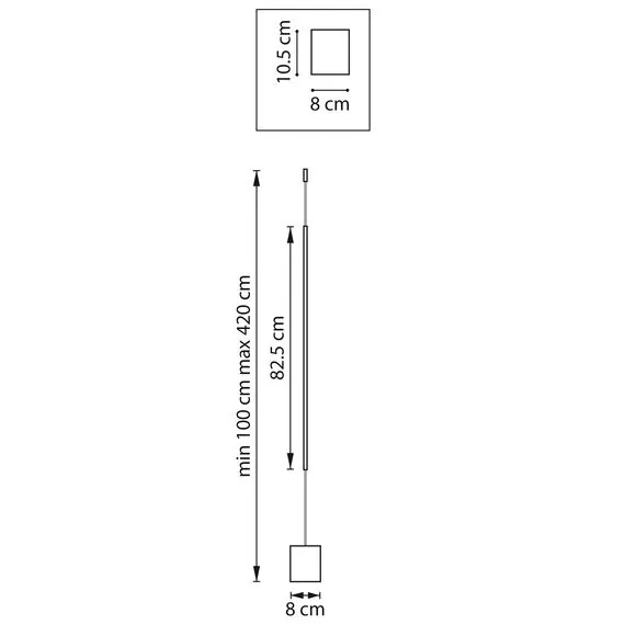 Lightstar 738617 Светильник подвесной UNDINE 10W LED 561LM 120G ЧЕРНЫЙ 3000K, изображение 2