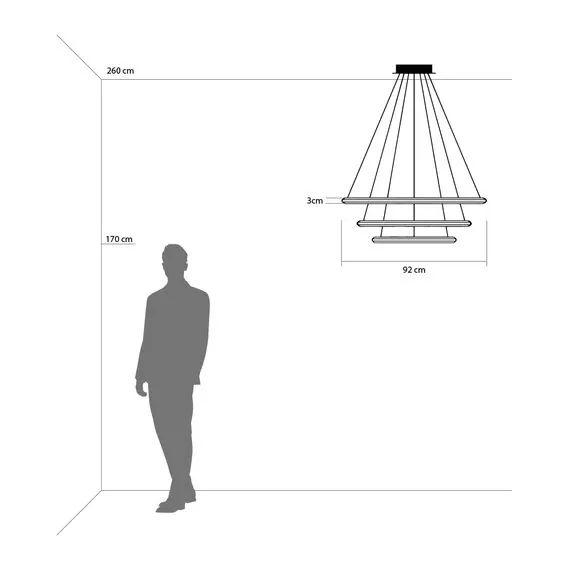 Lightstar 814233 Люстра VIRATA LED 105W 5250LM ЗОЛОТО 3000K, изображение 3
