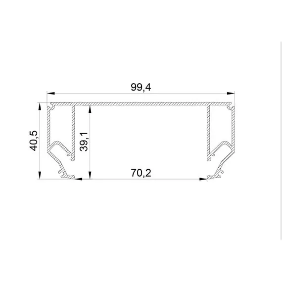 Lightstar 500427 Профиль металлический 2 м для монтажа светильников в ПВХ потолок ЧЕРНЫЙ, изображение 2