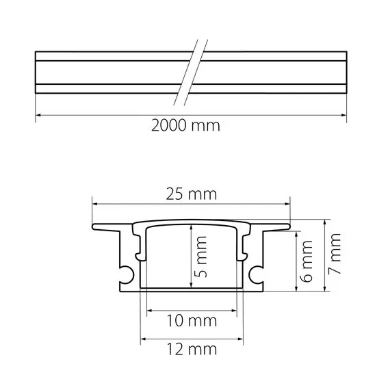 Lightstar 409529 Профиль PROFILED с прямоугольный рассеивателем для светодиодных лент, материал: алюминий,1шт=2м, изображение 2