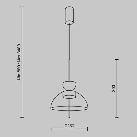 Maytoni  MOD185PL-L12CG3K2Подвсеной светильник, изображение 6
