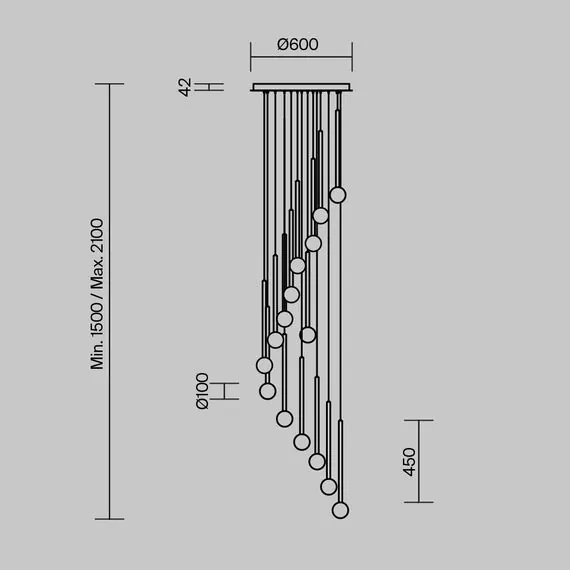 Maytoni MOD383PL-L40BBS3K Подвесной светильник, изображение 6