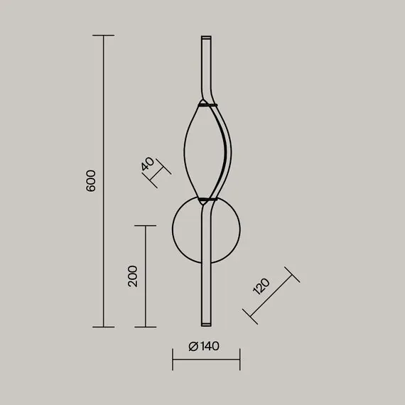 Maytoni Decorative MOD347WL-L8BS3K Светильник настенный светодиодный Foresight, изображение 8