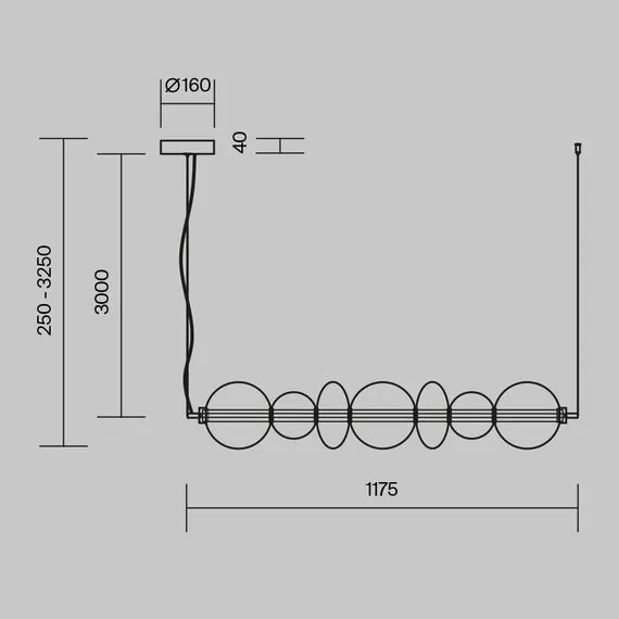Maytoni Decorative MOD307PL-L40BS3K Люстра подвесная светодиодная Futuro, изображение 8