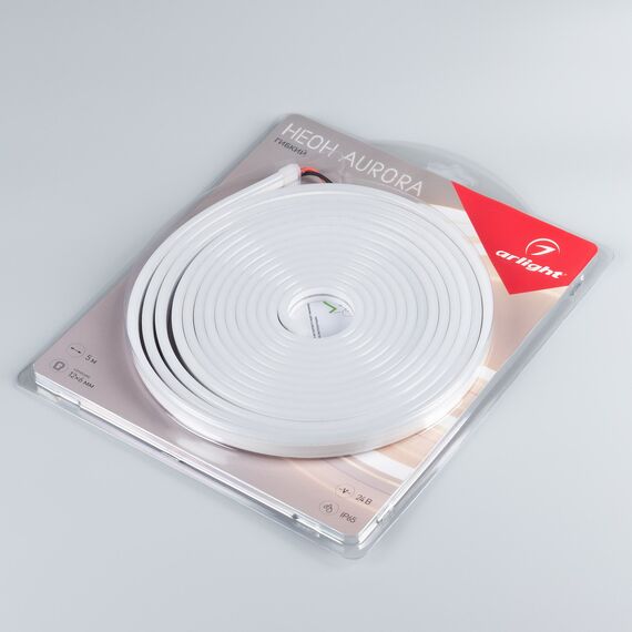 Arlight 036682 Лента герметичная AURORA-PS-A120-12x6mm 24V Yellow (10 W/m, IP65, 2835, 5m) (Arlight, Силикон) - ! УПАКОВКА СОСТОИТ ИЗ - 5 м/п, изображение 3