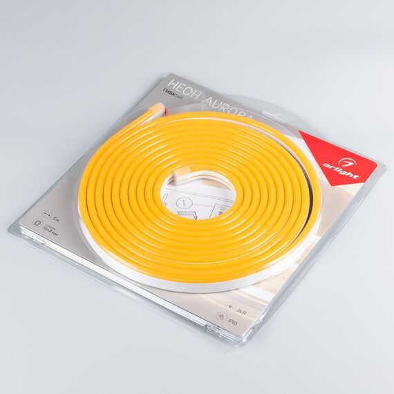 Arlight 036695 Лента герметичная AURORA-PS-A120-16x8mm 24V Amber (10 W/m, IP65, 2835, 5m) (Arlight, Силикон) - ! УПАКОВКА СОСТОИТ ИЗ - 5 м/п, изображение 4