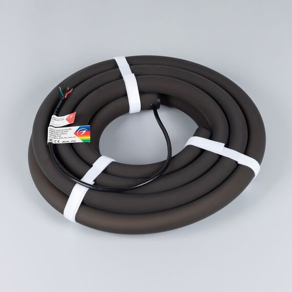 Arlight 044974 Лента герметичная SPI MOONLIGHT-BLACK-SIDE-G180-D25mm 12V RGB-PX2 (21.6 W/m, IP65, 5m, wire x1) (Arlight, Вывод боковой, 3 года) - ! УПАКОВКА СОСТОИТ ИЗ - 5 м/п, изображение 4