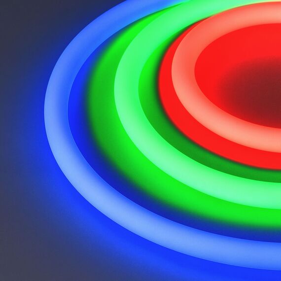 Arlight 037563 Лента герметичная MOONLIGHT-TOP-F280-D25mm 24V RGB 360deg (14.4 W/m, IP65, 3535, 5m, wire x1) (Arlight, Вывод прямой, 3 года) - ! УПАКОВКА СОСТОИТ ИЗ - 5 м/п, изображение 2