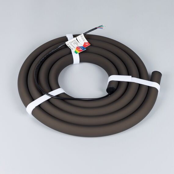 Arlight 047040 Лента герметичная MOONLIGHT-BLACK-TOP-G280-D25mm 24V RGB 360deg (14.4 W/m, IP65, 3m, wire x1) (Arlight, Вывод прямой, 3 года) - ! УПАКОВКА СОСТОИТ ИЗ - 1 шт, изображение 4