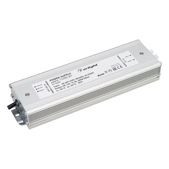 Arlight 028784 Блок питания ARPV-12200-B1 (12V, 16,7A, 200W) (Arlight, IP67 Металл, 3 года) - ! УПАКОВКА СОСТОИТ ИЗ - 1 шт