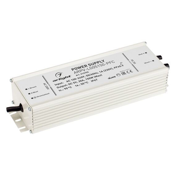 Arlight 015755 Блок питания ARPV-LG05150-PFC (5V, 30.0A, 150W) (Arlight, IP67 Металл, 5 лет) - ! УПАКОВКА СОСТОИТ ИЗ - 1 шт