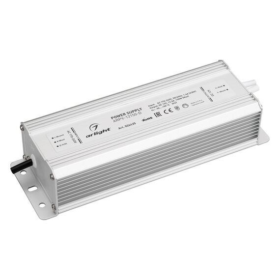 Arlight 026435 Блок питания ARPV-12150-D (12V, 12.5A, 150W) (Arlight, IP67 Металл, 3 года) - ! УПАКОВКА СОСТОИТ ИЗ - 1 шт
