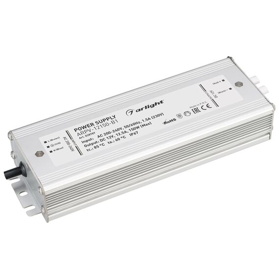 Arlight 028787 Блок питания ARPV-12150-B1 (12V, 12,5A, 150W) (Arlight, IP67 Металл, 3 года) - ! УПАКОВКА СОСТОИТ ИЗ - 1 шт, изображение 2