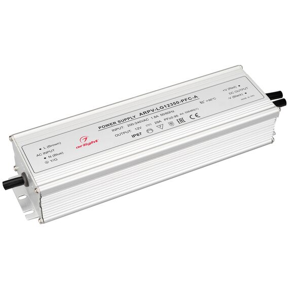 Arlight 026463(1) Блок питания ARPV-LG12350-PFC-A (12V, 29.0A, 350W) (Arlight, IP67 Металл, 5 лет) - ! УПАКОВКА СОСТОИТ ИЗ - 1 шт