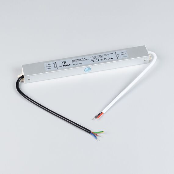 Arlight 022458(1) Блок питания ARPV-12060-SLIM-D (12V, 5A, 60W) (Arlight, IP67 Металл, 3 года) - ! УПАКОВКА СОСТОИТ ИЗ - 1 шт, изображение 6