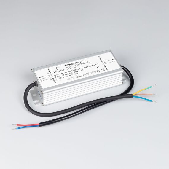 Arlight 023640(1) Блок питания ARPV-UH24240-PFC (24V, 10.0A, 240W) (Arlight, IP67 Металл, 7 лет) - ! УПАКОВКА СОСТОИТ ИЗ - 1 шт, изображение 3