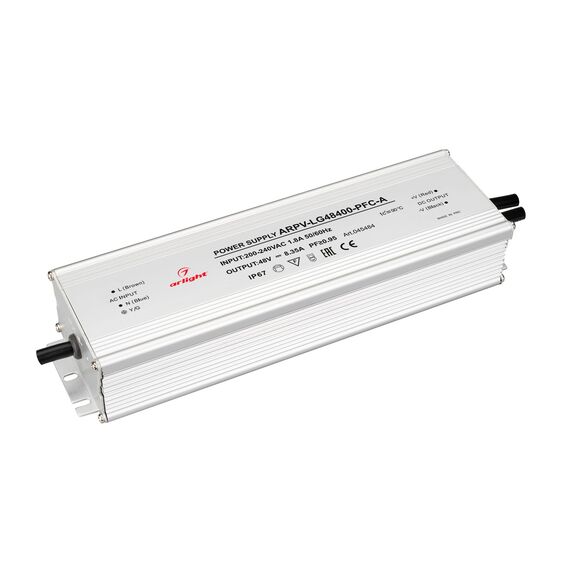 Arlight 045484 Блок питания ARPV-LG48400-PFC-A (48V, 8.3A, 400W) (Arlight, IP67 Металл, 5 лет) - ! УПАКОВКА СОСТОИТ ИЗ - 1 шт
