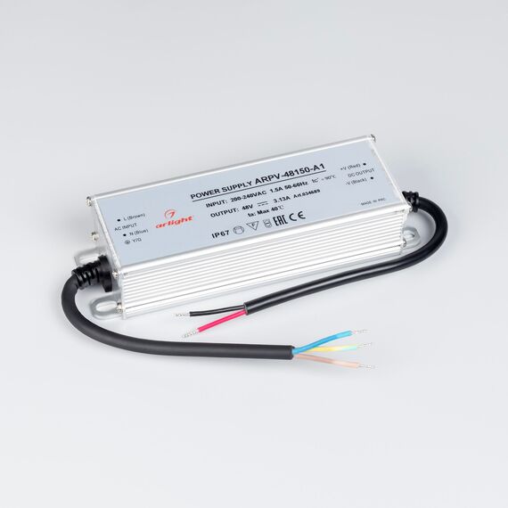 Arlight 034689 Блок питания ARPV-48150-A1 (48V, 3.13А, 150W) (Arlight, IP67 Металл, 3 года) - ! УПАКОВКА СОСТОИТ ИЗ - 1 шт, изображение 3
