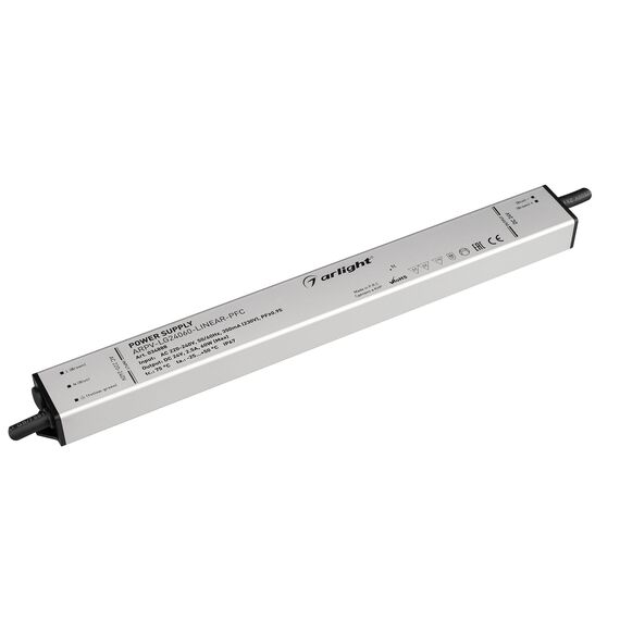 Arlight 034888 Блок питания ARPV-LG24060-LINEAR-PFC (24V, 2.5A, 60W) (Arlight, IP67 Металл, 5 лет) - ! УПАКОВКА СОСТОИТ ИЗ - 1 шт, изображение 2