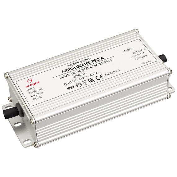 Arlight 030013 Блок питания ARPV-LG24100-PFC-A (24V, 4.17A, 100W) (Arlight, IP67 Металл, 5 лет) - ! УПАКОВКА СОСТОИТ ИЗ - 1 шт, изображение 2