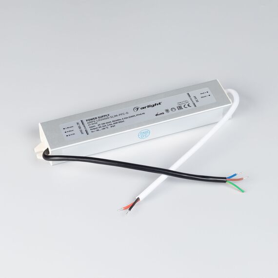 Arlight 031720 Блок питания ARPV-LG24060-SLIM-PFC-D (24V, 2.5A, 60W) (Arlight, IP67 Металл, 5 лет) - ! УПАКОВКА СОСТОИТ ИЗ - 1 шт, изображение 4