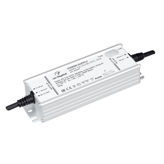 Arlight 049617 Блок питания ARPV-LG-24100-PFC-VCA (22-26V, 4.17A, 100W) (Arlight, IP65 Металл, 5 лет) - ! УПАКОВКА СОСТОИТ ИЗ - 1 шт
