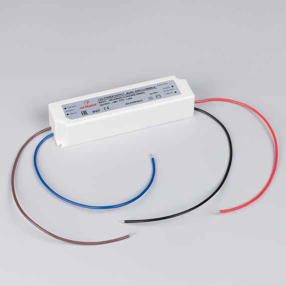 Arlight 019010(1) Блок питания ARPV-LV48060-A (48V, 1.3A, 60W) (Arlight, IP67 Пластик, 3 года) - ! УПАКОВКА СОСТОИТ ИЗ - 1 шт, изображение 3