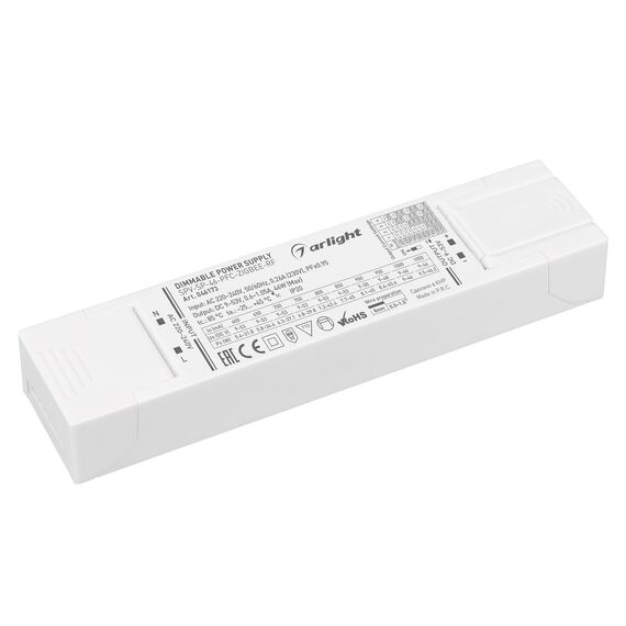 Arlight 046173 Блок питания SPV-SP-46-PFC-ZIGBEE-RF (46W, 9-53V, 0.6-1.05A, 2.4GHz) (Arlight, IP20 Пластик, 5 лет) - ! УПАКОВКА СОСТОИТ ИЗ - 1 шт