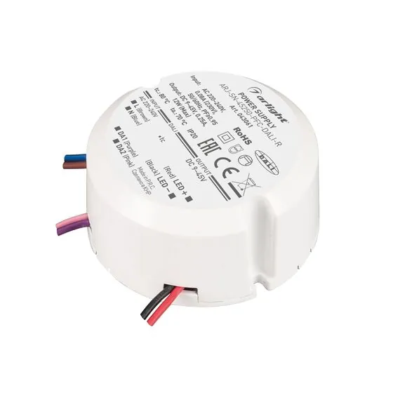 Arlight 043061 Блок питания ARJ-SN-45250-PFC-DALI-R (12W, 9-45V, 0.25A) (Arlight, IP20 Пластик, 3 года) - ! УПАКОВКА СОСТОИТ ИЗ - 1 шт