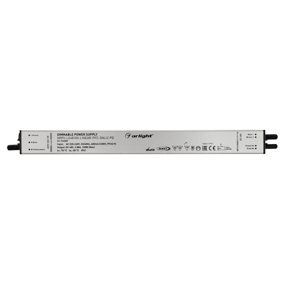 Arlight 034882 Блок питания ARPV-LG48100-LINEAR-PFC-DALI2-PD (48V, 2.08A, 100W) (Arlight, IP67 Металл, 5 лет) - ! УПАКОВКА СОСТОИТ ИЗ - 1 шт, изображение 3