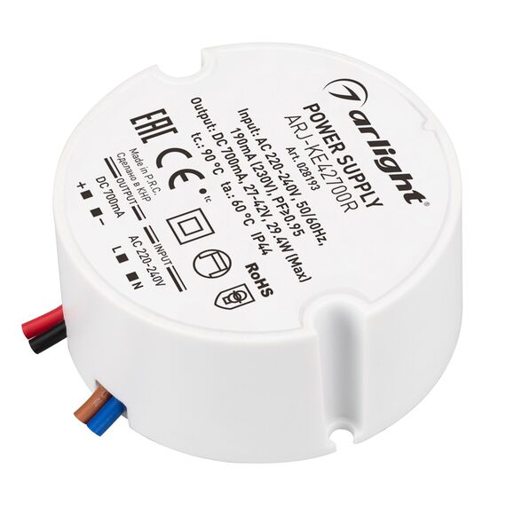 Arlight 028193 Блок питания ARJ-KE42700R (29W, 700mA, PFC) (Arlight, IP44 Пластик, 5 лет) - ! УПАКОВКА СОСТОИТ ИЗ - 1 шт