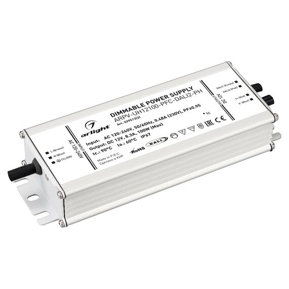 Arlight 029513(2) Блок питания ARPV-UH12100-PFC-DALI2-PH (12V, 8.3A, 100W) (Arlight, IP67 Металл, 7 лет) - ! УПАКОВКА СОСТОИТ ИЗ - 1 шт