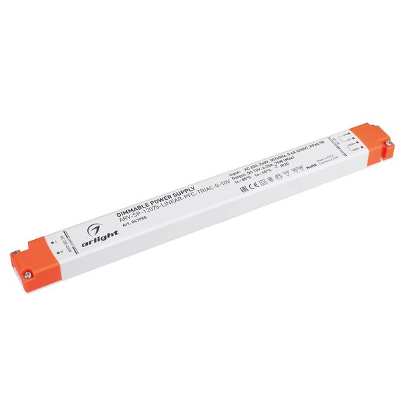 Arlight 047950 Блок питания ARV-SP-12075-LINEAR-PFC-TRIAC-0-10V (12V, 6.25A, 75W) (Arlight, IP20 Пластик, 5 лет) - ! УПАКОВКА СОСТОИТ ИЗ - 1 шт, изображение 2