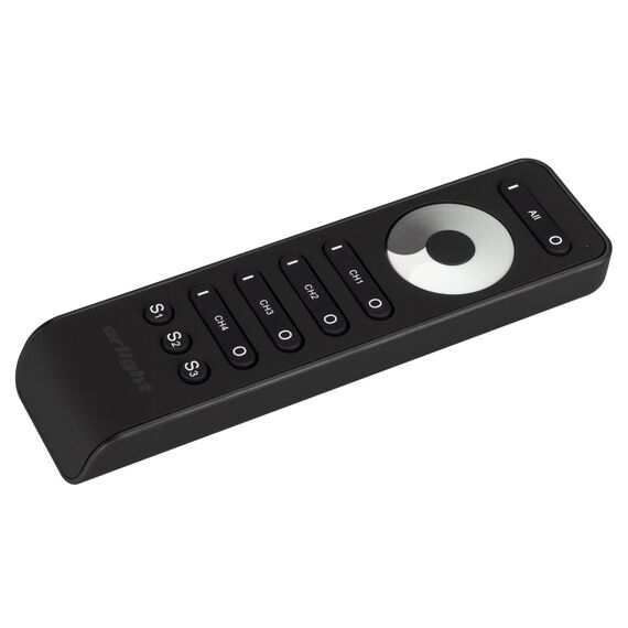 Arlight 032941 Пульт SMART-R33-DIM Black (4 канала, 2.4G) (Arlight, IP20 Пластик, 5 лет) - ! УПАКОВКА СОСТОИТ ИЗ - 1 шт